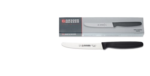 Universalmesser-Set 6-tlg. 11 cm, Wellenschliff, schwarz Giesser - Made in Germany