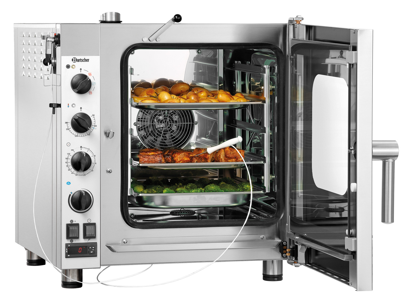 Bartscher Kombidämpfer Silversteam 5230M |Temperaturbereich bis: 280 °C | Maße: 62 x 78 x67,5 cm. Gewicht: 57,2 kg