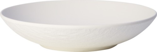 Villeroy & Boch Schale flach, 23,5 cm Durchmesser, Serie The Rock White Glacier, Inhalt: 1,1 Liter
