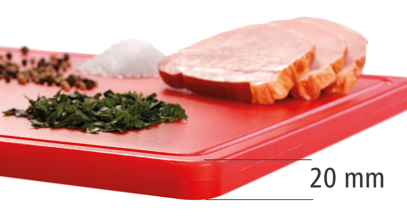 Bartscher Schneidbrett PRO 53x32 R-R |Plattenstärke: 20 mm | Maße: 53 x 32,5 x 2,4 cm.Gewicht: 3,2 kg