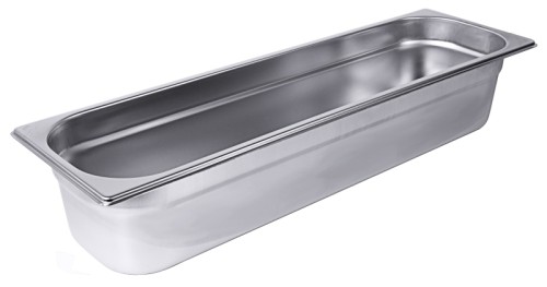 GN-Behälter Serie 7000 aus Edelstahl 18/10 DIN 66075 bzw. EuroNorm 631-1, stapelbar, Ausgangsmaterialstärke: 0,8 mm, schwere Qualität.