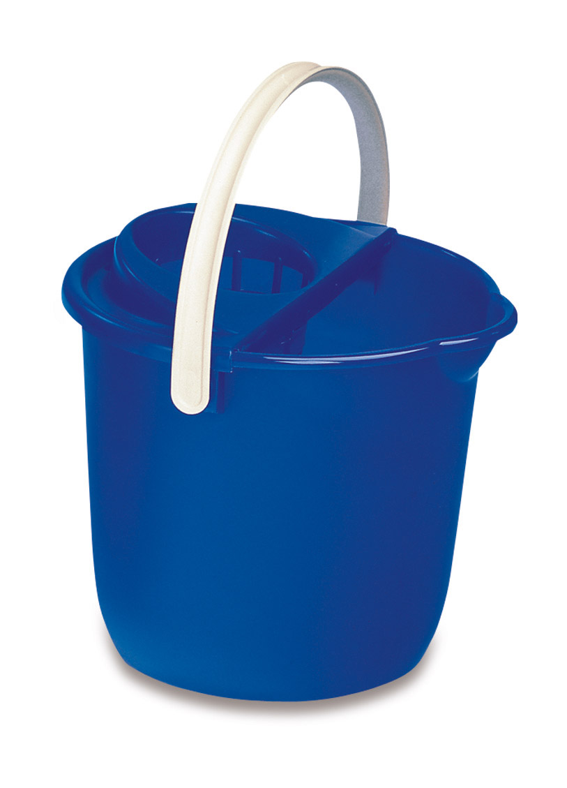 ARAVEN Putzeimer mit 12 Liter Füllvermögen in blauer Farbe