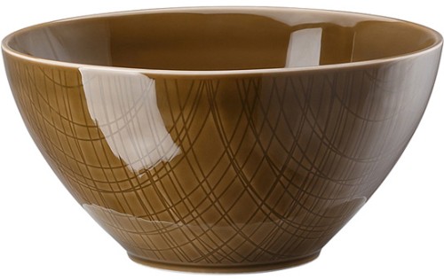 Mesh Colours Walnut (braun) von Rosenthal, Schale hoch 18 cm, aus Porzellan
