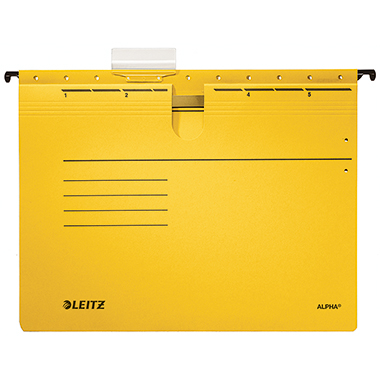 Leitz Hängehefter ALPHA® DIN A4 275g/m² Pendareckarton, recycelt gelb 5 St./Pack., Verwendung für Hängeregistratur:
