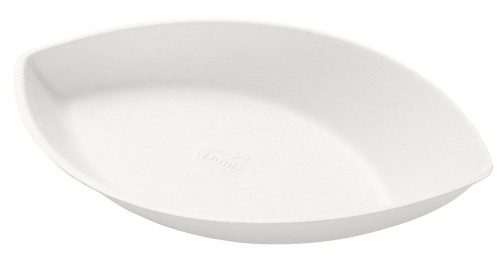 Duni Piatto Bagasse 175 x 104 x 35 mm Weiß, 385 Stk/Krt (11 x 35 Stk)