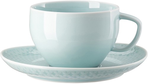 Junto Opal Green (grün) von Rosenthal, Cafe au Lait 2-teilig aus Porzellan