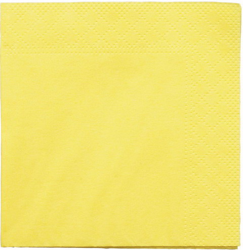 Tork Advanced Servietten, sonnengelb, 2-lagig, 24 x 24 cm, 1/4 Falz, Paket à 200 Stück