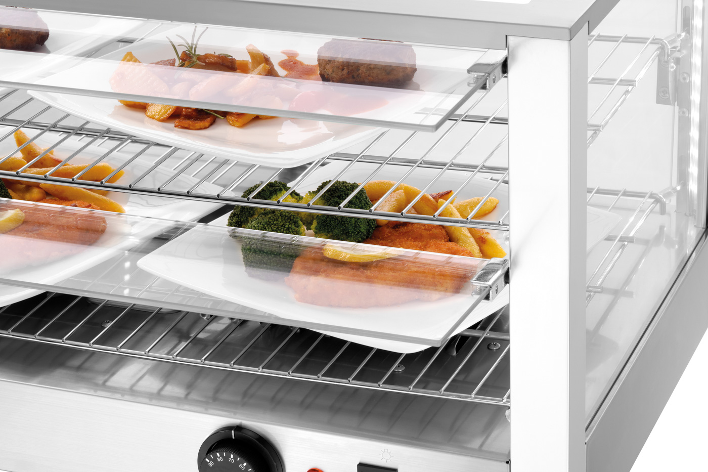 Bartscher Heiße Theke 6200 2EK | BreiteZwischenablage: 620 mm | Maße: 70 x 43 x 36,5 cm.Gewicht: 17,4 kg