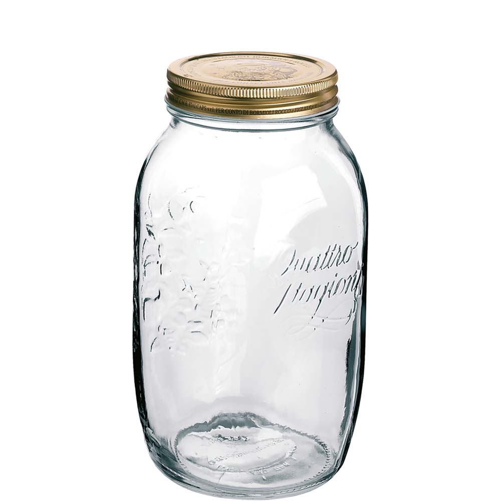 Quattro Stagioni Einmachglas 150cl * - mit Metallschraubverschluß - Bormioli Rocco Professional