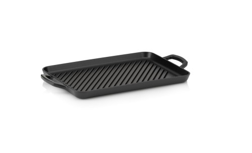Kela Grillplatte Calido aus Gusseisen, schwarz, ca. 350mm x 250mm x 20mm (L x B x H)