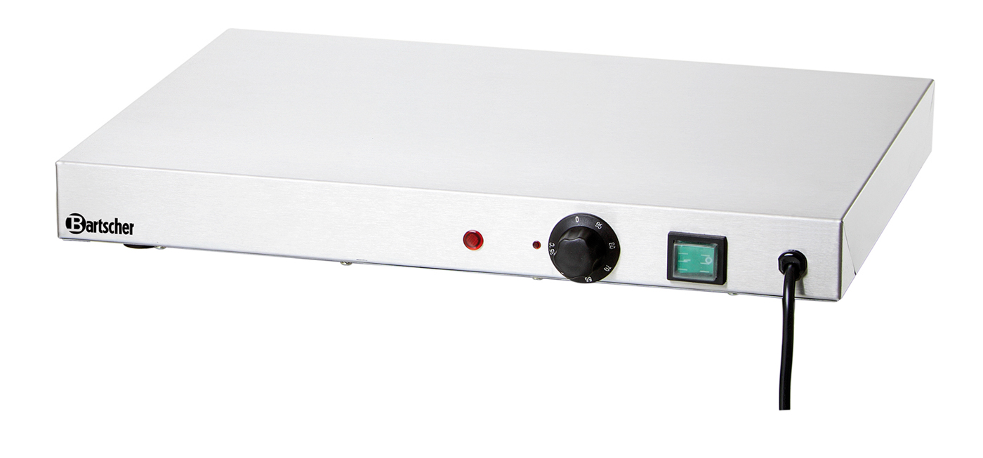 Bartscher Warmhalteplatte WP250 | Thermostat: Ja| Maße: 50 x 37,5 x 6,4 cm. Gewicht: 5 kg