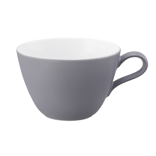 Seltmann Milchkaffeeobertasse 0,37 l, rund, Form: Life, Dekor: 25675 Fashion elegant grey, hohe Kantenschlagfestigkeit, Made in Germany