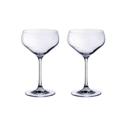 Villeroy & Boch Purismo Bar Sektschale Set 2-teilig, Inhalt: 0,38 l, Durchmesser: 11 cm