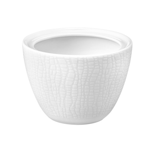 Seltmann Unterteil zur Zuckerdose 0,26 l, rund, Form: Life, Dekor: 25676 Fashion luxury white, hohe Kantenschlagfestigkeit, Made in Germany