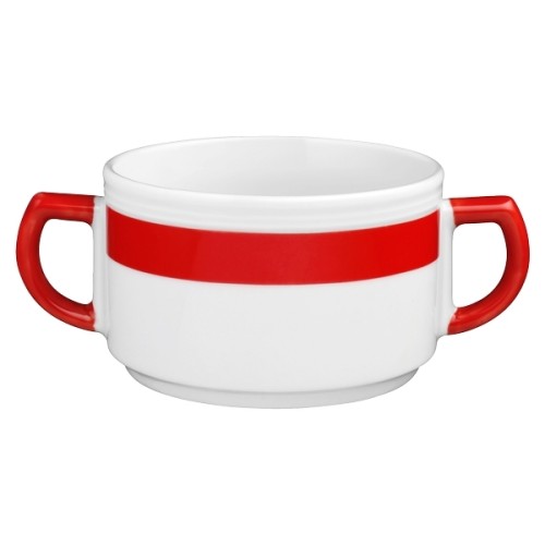 Seltmann Obere zur Suppentasse 0,35 l, Form: Vitalis, Dekor: 34193 rotes Band