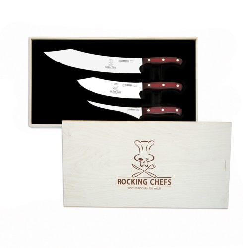 - 3er Set Rocking Chefs, Micarta PremiumCut Giesser - Made in Germany