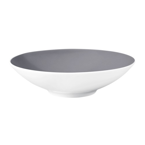 Seltmann Suppenteller rund 20 cm, rund, Form: Life, Dekor: 25675 Fashion elegant grey, hohe Kantenschlagfestigkeit, Made in Germany