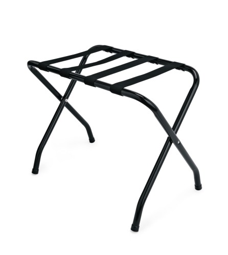 Gepäckablage. pulverbeschichteter Stahl. mit schwarzem Nylonband, zusammenklappbar. Maße: