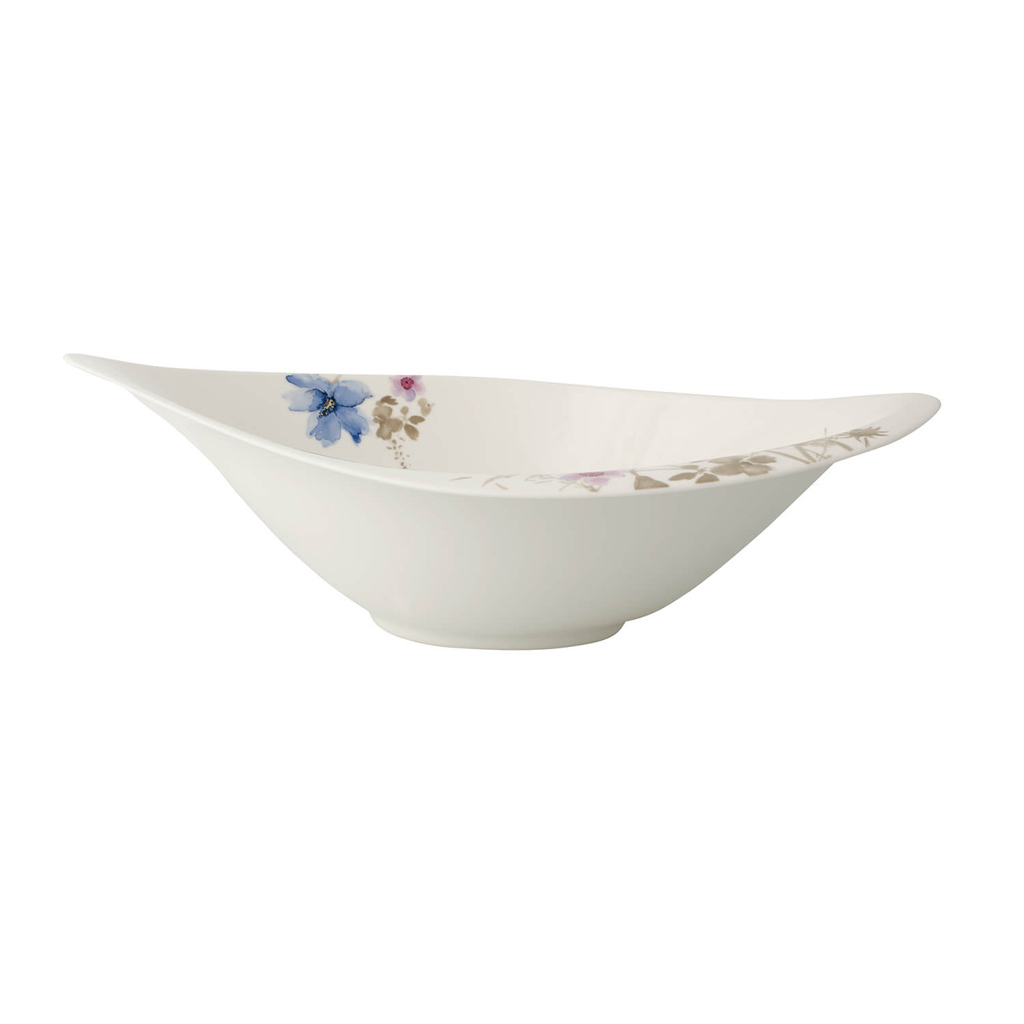 Villeroy und Boch Salatschüssel - Maße: 35,5 x 22,5 x 10 cm / Ser.: Mariefleur Gris Serve & Salad