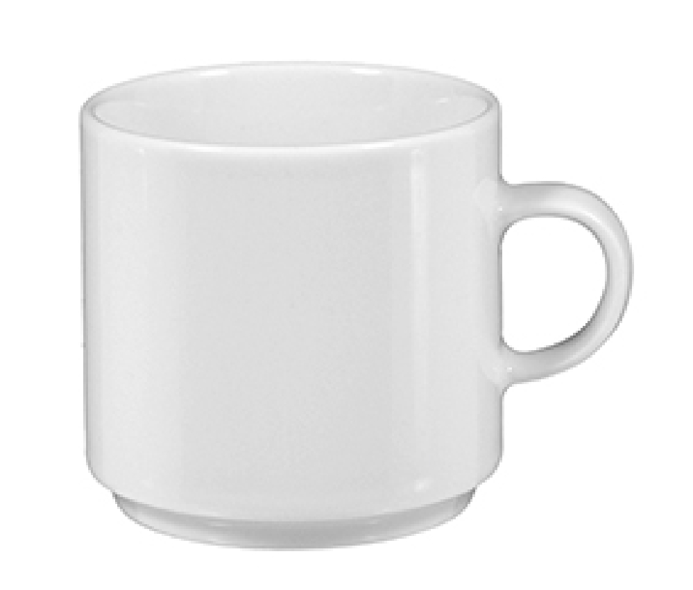 Kaffeeobertasse SAVOY, Inhalt: 0,18 ltr., stapelbar, uni weiss, Seltmann Porzellan.