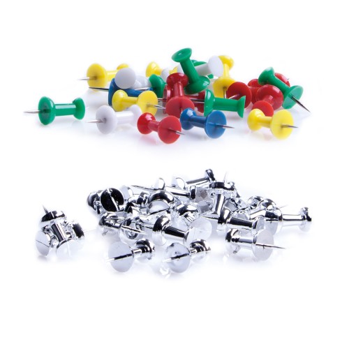 Zeller Push-Pins, 25-tlg., fbg. sort.