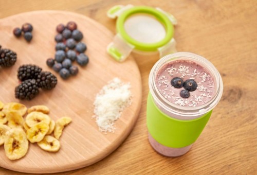 Emsa CLIP & GO Smoothie-Becher 0,45 Liter - spülmaschinenfest - Made in Germany