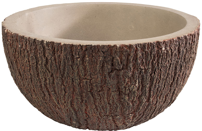 Schale -COCONUT- Ø 18 cm, H: 9,5 cm Beton, 1 Liter mit möbelschonender Unterseite nicht spülmaschinengeeignet zerbrechlich