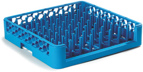 Carlisle Tablettkorb, 50 x 50 cm, blau, offener Teller- und Tablettkorb Innenhöhe 8,1 cm, Außenhöhe 10,1 cm