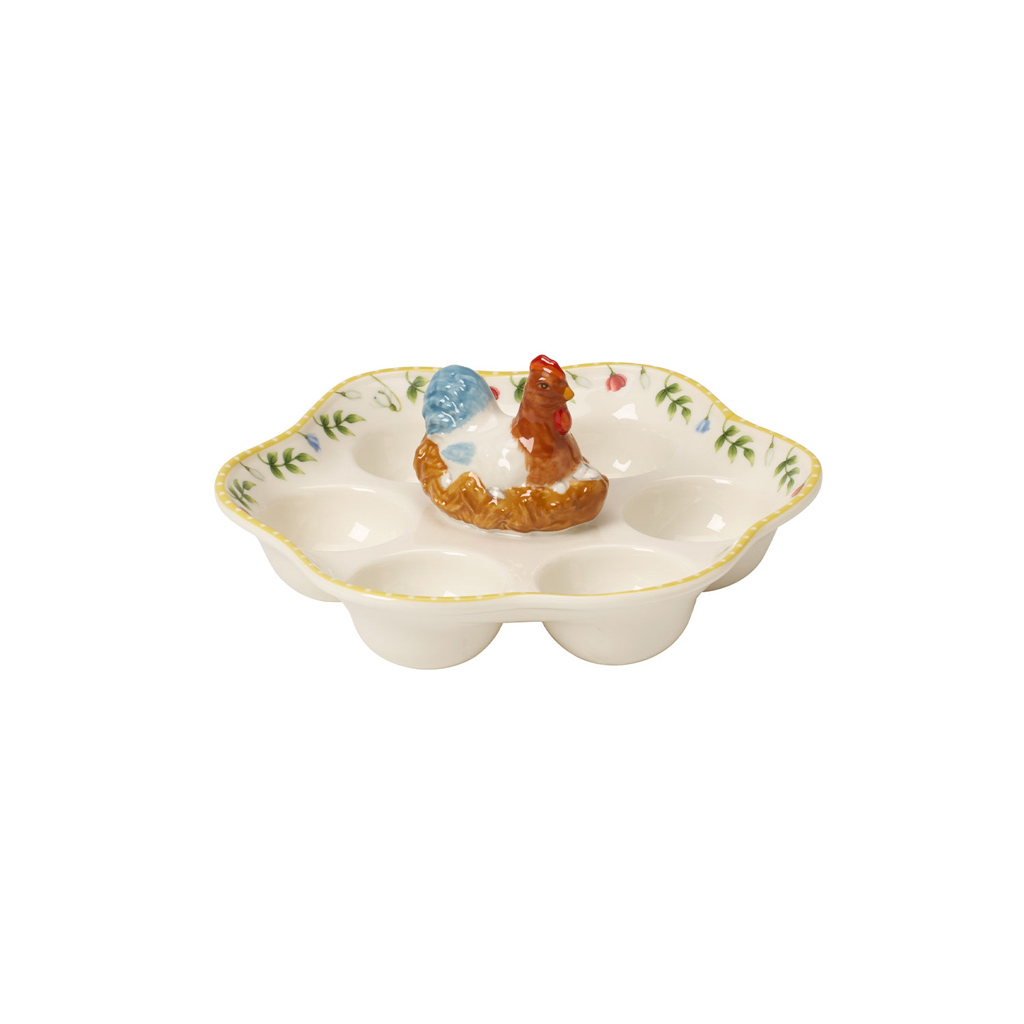 Villeroy und Boch Eierteller Hahn & Henne - Maße: 20 x 20 x 9,5 cm / Ser.: Spring Awakening