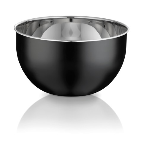 Kela Schüssel Edda aus Edelstahl 18/10, schwarz, Höhe ca. 140mm, Ø 240mm , Inhalt: 4,6 L