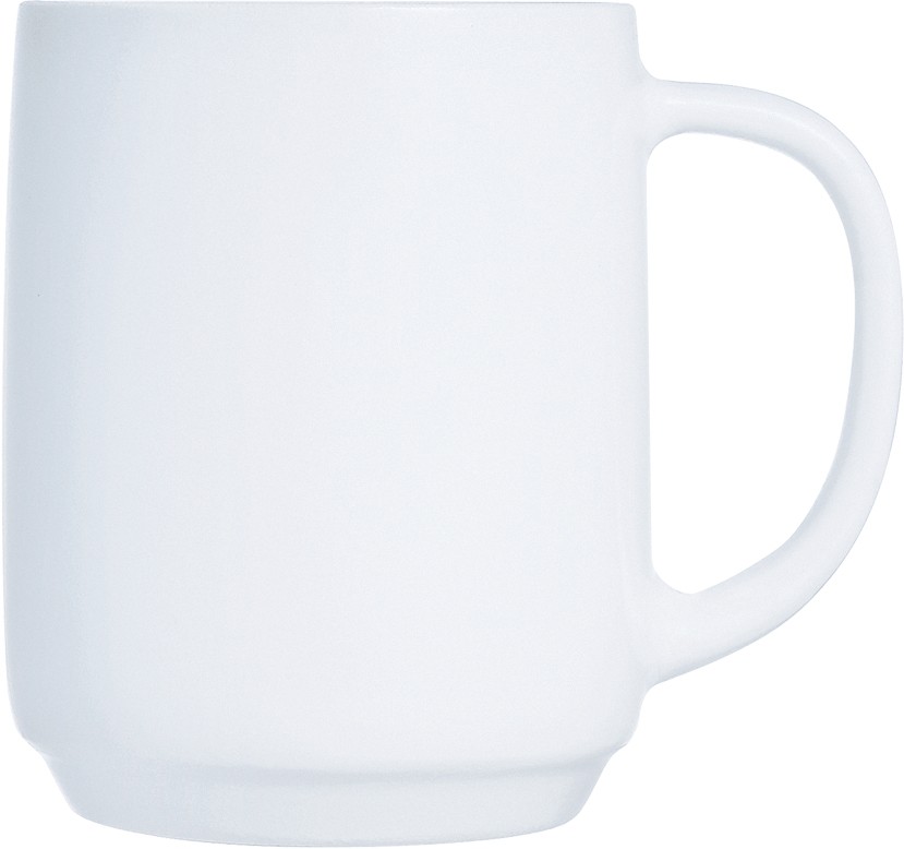 Arcoroc Intensity White Baril Bockbecher 29cl, in der Farbe Weiß, aus Opal, Stapelbar, Mikrowellen- und Spülmaschinen geeignet