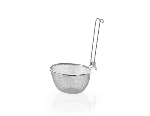 Portionssieb. Edelstahl. mit Haken zum Ein- und Aufhängen.