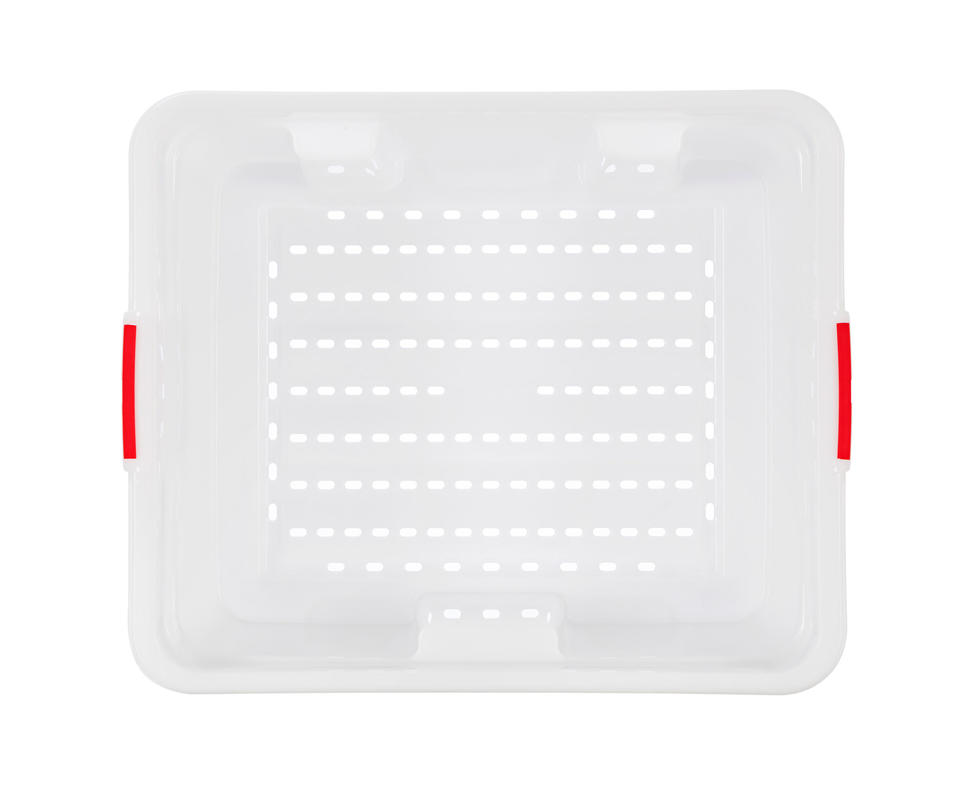 ARAVEN perforierter GN 2/1 Lebensmittelbehälter aus HDPE Kunststoff, 380mm Höhe und 90 Liter Fassungsvermögen