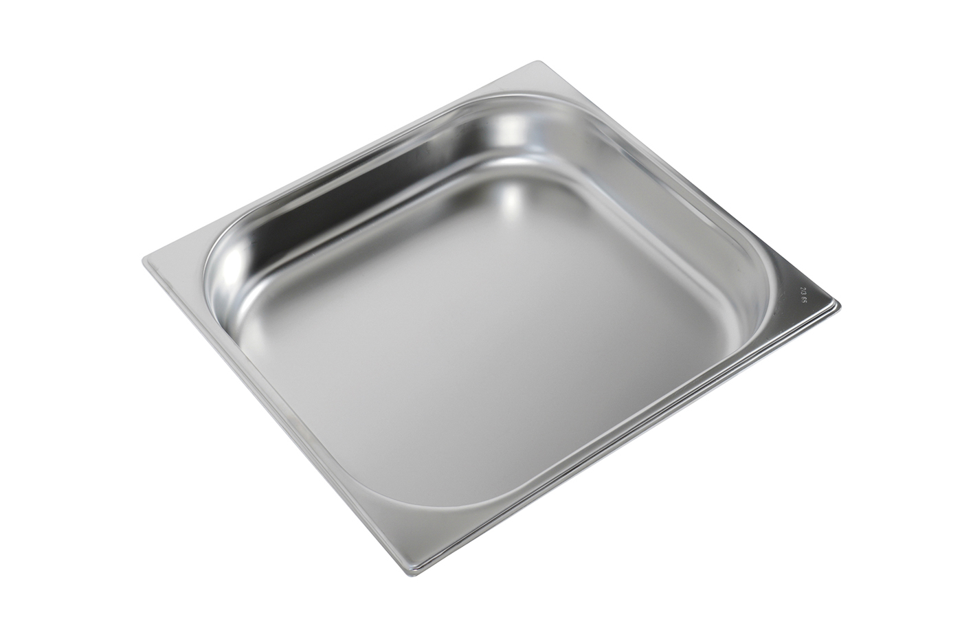 Bartscher Blech 2/3GN, 65 mm | Ausführung: OhnePerforation | Maße: 35,4 x 32,5 x 6,5 cm. Gewicht:0,75 kg