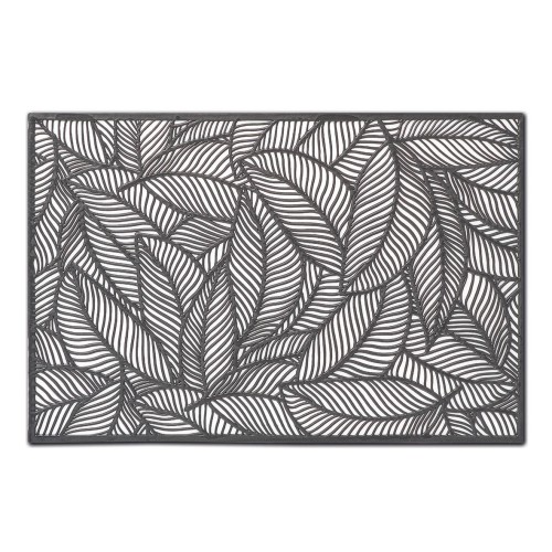 Platzset "Farn", Kunststoff, schwarz. Länge: 450 mm. Breite: 300 mm. Höhe: 1,1 mm