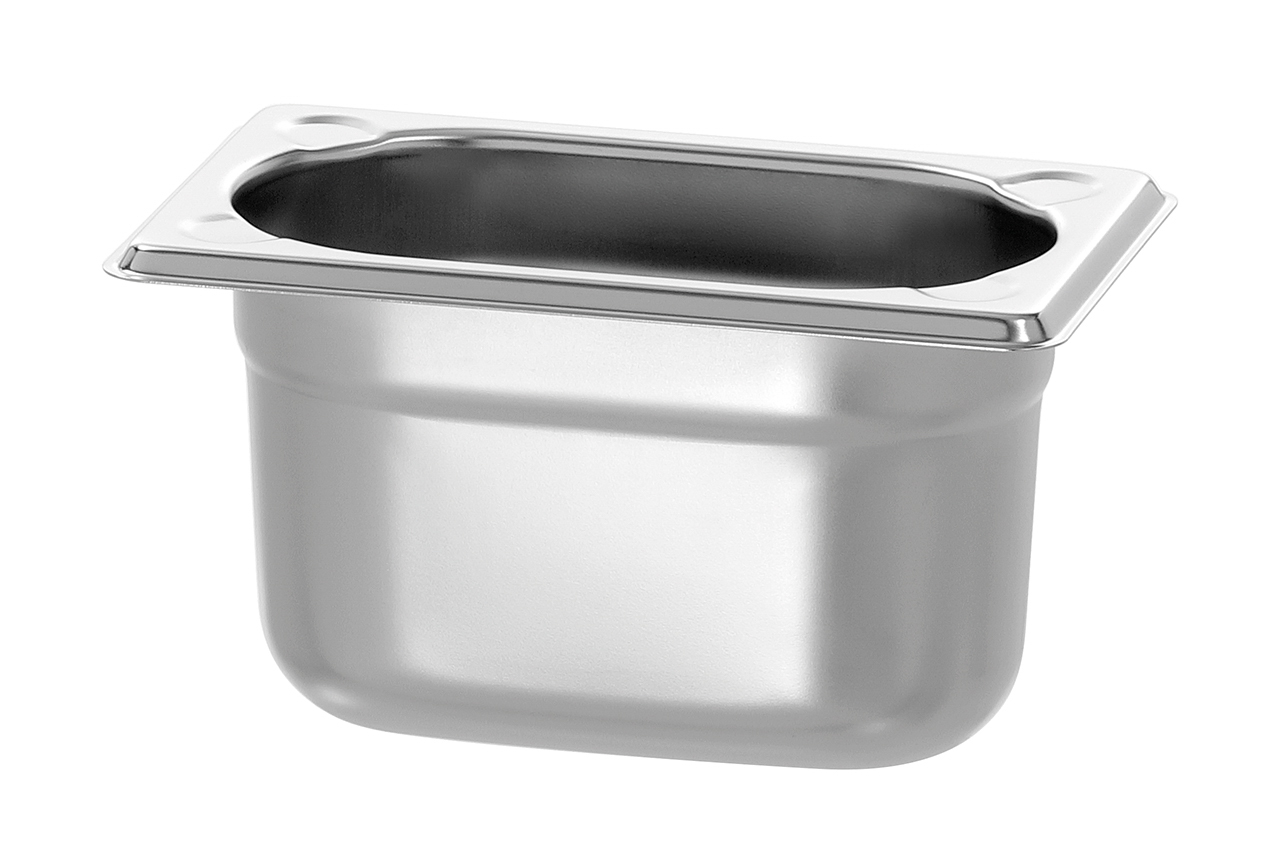Bartscher GN-Behälter, 1/9GN,T100, Basic Line |Ausführung: Ohne Perforation | Maße: 17,6 x 10,8x 10,0 cm. Gewicht: 0,1 kg