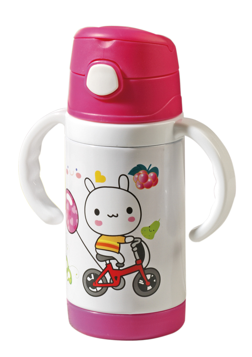 Isolierflasche SPEEDY, Inhalt: ca. 0,32 Liter, Farbe: PINK, aus doppelwandigem Edelstahl. Höhe: ca. 177 mm, Durchmesser ca. 67 mm.