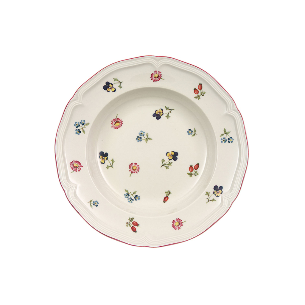 Villeroy und Boch Suppenteller - Maße: 22,5 x 22,5 x 4 cm / Ser.: Petite Fleur