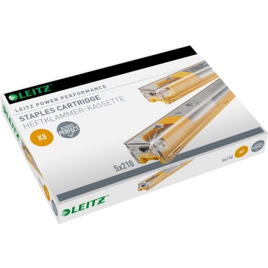 Leitz Heftklammerkassette K8 Blockheftgerät 5551, 5550 26/8 40 Bl. (80 g/m) gelb 5 x 210 St./Pack.