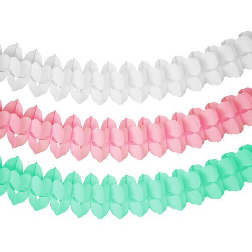 Girlande, Papier Ø 16 cm · 3,65 m farbig sortiert "Pastel" von PAPSTAR