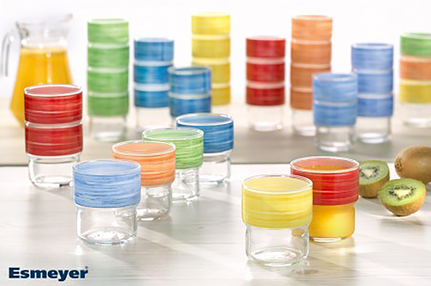 Stapelbecher 0,27 l aus gehärtetem Glas Form BRUSH LOG Yellow / Gelb von Arcoroc