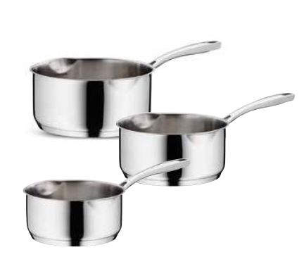 KELA Stielkasserollen-Set Flavoria Edelstahl 18/10 silber glänzend 3tlg