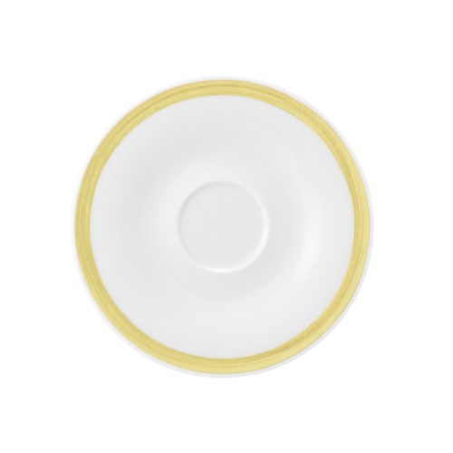 Seltmann Untere zur Moccatasse 13,5 cm, rund, Form: Community, Dekor: 57392 Pinselband ocker, hohe Kantenschlagfestigkeit, Made in Germany