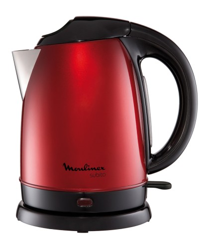 Moulinex Subito Red Kettle Edelstahl-Wasserkocher 1,7 Liter in weinrot