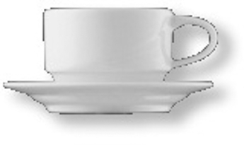Kaffeeobertasse 0,18 l Form Dual - uni weiss