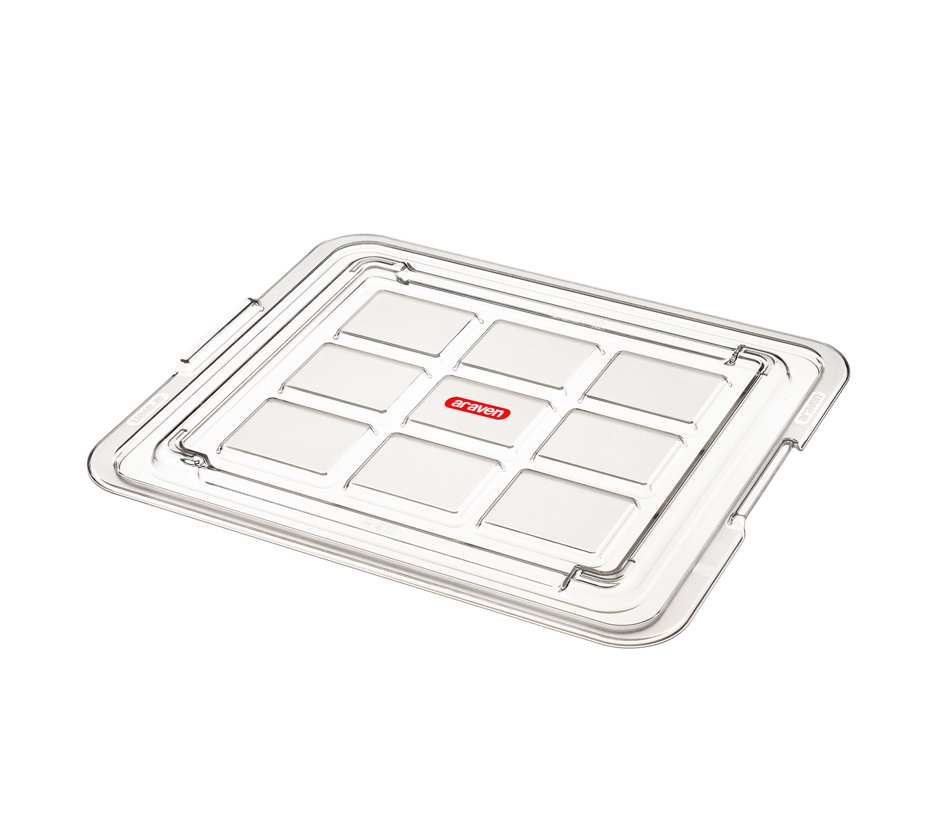 ARAVEN Deckel für GN 2/1 Lebensmittelbehälter aus ABS Kunststoff