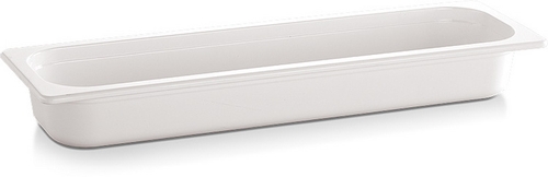 GN 2/4 Behälter -ECO LINE- 53 x 16,2 cm, Tiefe: 65 mm Melamin, weiß, 3 Liter spülmaschinengeeignet stapelbar nicht