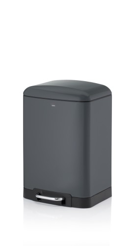 Treteimer Davino Metall dunkelgrau Sil. Close 27,0x23,5x40,0 cm 12,0l von Kela