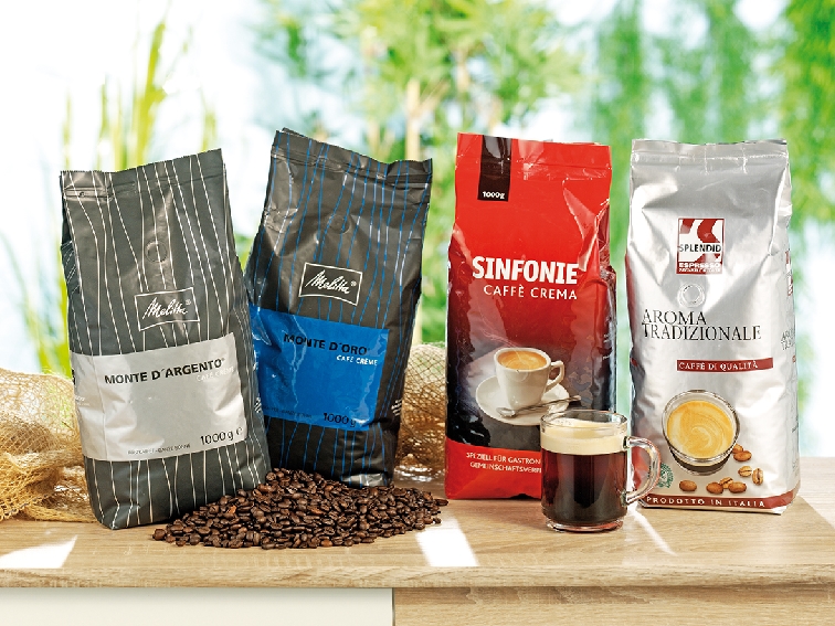 Melitta Kaffeebohnen MONTE D`ORO, Inhalt: 1 kg, ganze Bohnen.