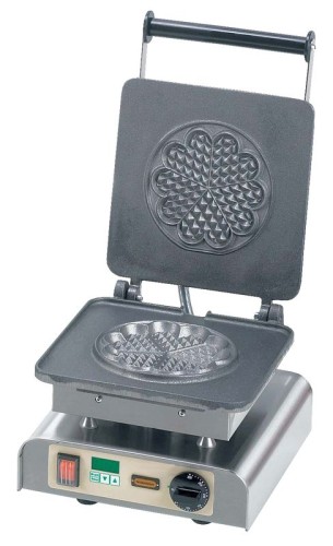 NEUMÄRKER Waffeleisen Herz Klein I mit Digitaltimer, Backplatten Grauguss 310x340x250 mm